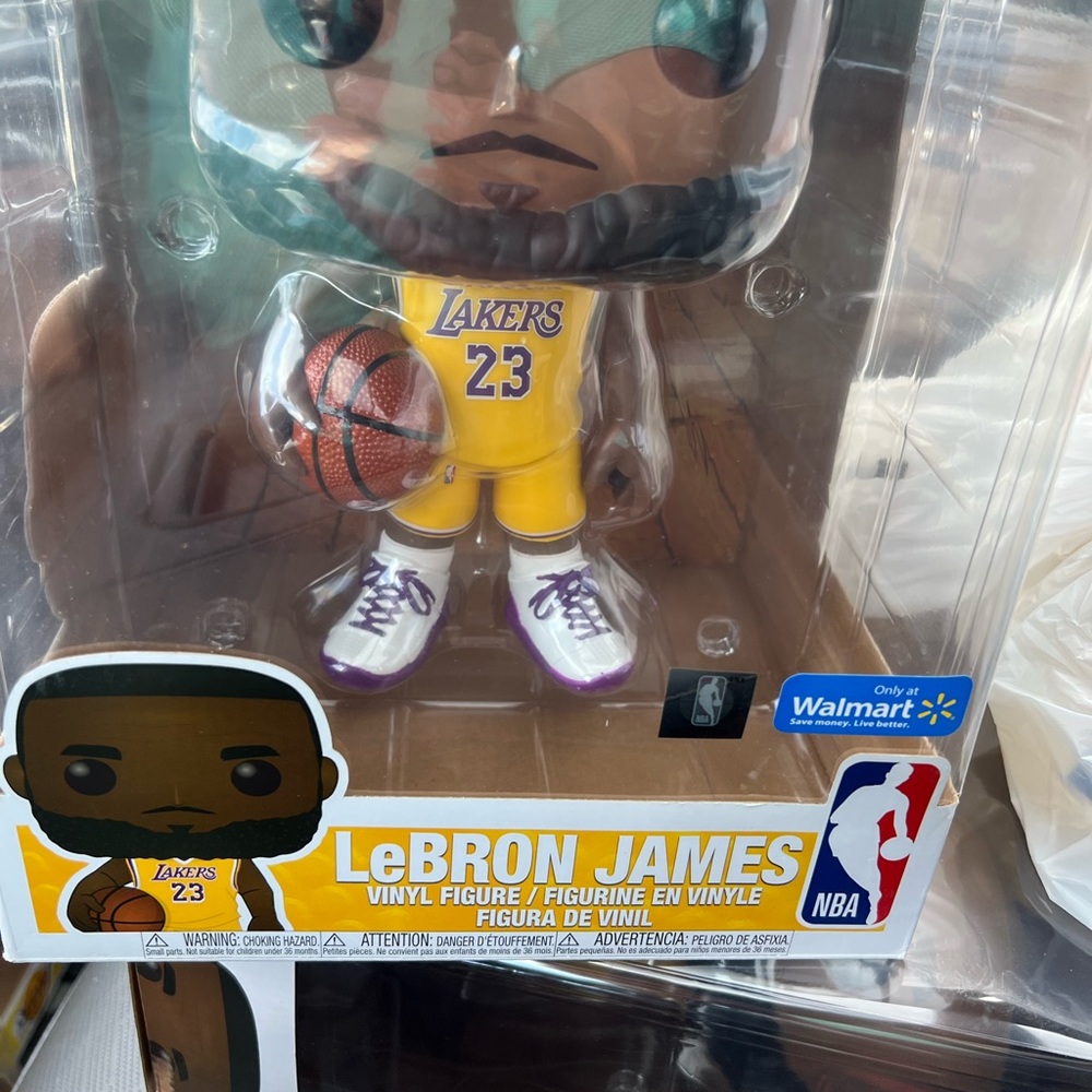 Awesome 15” Funko Pop Lebrone James in his home uniform